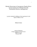 Master's thesis of Arts: Melodic drumming in contemporary popular music : an investigation into melodic drum-kit performance practices and repertoire