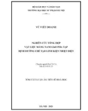 Tóm tắt Luận án Tiến sĩ Hóa học: Nghiên cứu tổng hợp vật liệu màng nano zno pha tạp định hướng chế tạo linh kiện nhiệt điện