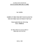 Dự thảo tóm tắt Luận án Tiến sĩ Khoa học môi trường: Nghiên cứu phát thải thủy ngân tại một số nhà máy nhiệt điện đốt than ở Việt Nam