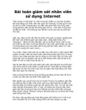 Bài toán giám sát nhân viên sử dụng Internet