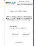 Khóa luận tốt nghiệp: Kiểm toán khoản mục doanh thu bán hàng và cung cấp dịch vụ tại Công ty TNHH Kiểm toán tư vấn Rồng Việt