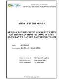 Khóa luận tốt nghiệp: Kế toán tập hợp chi phí sản xuất và tính giá thành sản phẩm tại Công ty TNHH SX-TM Dây & Cáp điện Tài Trường Thành