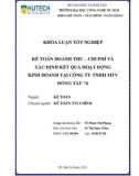Khóa luận tốt nghiệp: Kế toán doanh thu – Chi phí và xác định kết quả hoạt động kinh doanh tại Công ty TNHH MTV Đóng tàu 76