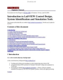 Giới thiệu về LabVIEW Thiết kế kiểm soát, Hệ thống nhận dạng và công cụ mô phỏng