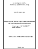 Tóm tắt Luận án Tiến sĩ: Nghiên cứu chế tạo ống nano cacbon bằng phương pháp CVD ứng dụng làm cảm biến khí NH3