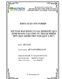 Khóa luận tốt nghiệp: Kế toán bán hàng và xác định kết quả kinh doanh tại Công ty trách nhiệm hữu hạn Aikibi Việt Nam (quý 1 2017)