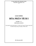 Giáo trình Hóa phân tích I (Ngành: Dược - Trình độ: Cao đẳng) - Trường Cao đẳng Y tế Bắc Ninh