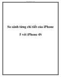 So sánh từng chi tiết của iPhone 5 với iPhone 4S.