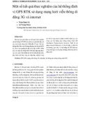 Một số kết quả thực nghiệm của hệ thống định vị GPS RTK sử dụng mạng lưới viễn thông di động 3G và internet