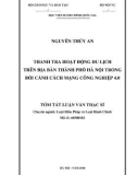 Tóm tắt Luận văn Thạc sĩ Luật Hiến Pháp và Luật Hành Chính: Thanh tra hoạt động du lịch trên địa bàn thành phố Hà Nội trong bối cảnh cách mạng công nghiệp 4.0