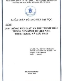 Khóa luận tốt nghiệp: Lưu thông tiền mặt và thẻ thanh toán trong nền kinh tế Việt Nam - Thực trạng và giải pháp