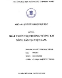 Khóa luận tốt nghiệp: Phát triển thị trường tương lai nông sản tại Việt Nam