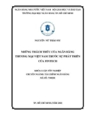 Khóa luận tốt nghiệp: Những thách thức của ngân hàng thương mại Việt Nam trước sự phát triển của Fintech