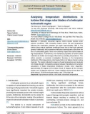 Analysing temperature distributions in turbine first-stage rotor blades of a helicopter turboshaft engine