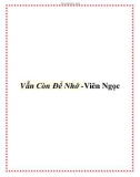 Vẫn Còn Để Nhớ - Viên Ngọc