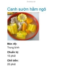 Canh sườn hầm ngô