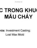 Bài giảng Đúc trong khuôn mẫu chảy