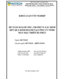 Khóa luận tốt nghiệp: Kế toán doanh thu, chi phí và xác định kết quả kinh doanh tại Công ty TNHH May mặc thiên Hà Phát