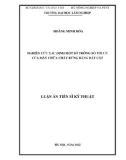 Luận án Tiến sĩ Kỹ thuật: Nghiên cứu xác định một số thông số tối ưu của máy chữa cháy rừng bằng đất cát