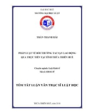 Tóm tắt Luận văn Thạc sĩ Luật Kinh tế: Pháp luật về bồi thường tai nạn lao động qua thực tiễn tại tỉnh Thừa Thiên Huế