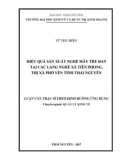 Luận văn Thạc sĩ Quản lý kinh tế: Hiệu quả sản xuất nghề mây tre đan tại các làng nghề xã Tiên Phong, thị xã Phổ Yên, tỉnh Thái Nguyên