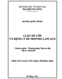 Tóm tắt luận văn Thạc sĩ Khoa học: Luật số lớn và định lý De Moivre-Laplace