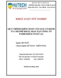 Khóa luận tốt nghiệp: Quy trình kiểm toán tài sản cố định và chi phí khấu hao tại công ty TNHH kiểm toán AS