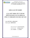 Khóa luận tốt nghiệp: Mức trọng yếu và rủi ro kiểm toán báo cáo tài chính tại Công ty TNHH kiểm toán DFK Việt Nam