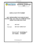 Khóa luận tốt nghiệp: Quy trình kiểm toán doanh thu bán hàng & cung cấp dịch vụ tại Công ty TNHH Kế toán - Kiểm toán Phương Nam