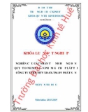 Khóa luận tốt nghiệp Quản trị kinh doanh: Nghiên cứu các nhân tố ảnh hưởng đến quyết định mua sản phẩm gạch ốp lát tại Công ty TNHH MTV XD- SX- TM- DV Phát Sơn