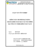 Khóa luận tốt nghiệp: Kiểm toán chi phí hoạt động trong kiểm toán báo cáo tài chính tại Công ty TNHH Kiểm toán Vaco