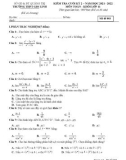 Đề thi học kì 2 môn Toán lớp 11 năm 2021-2022 - Trường THPT Gio Linh
