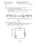 Đề thi môn cơ học kết cấu 1 - Trường đại học Thủy Lợi - Đề số 41