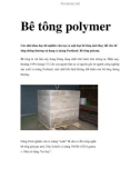 Bê tông polymer