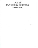 Ebook Lịch sử Đảng bộ xã Ôn Lương (1946-2013): Phần 1