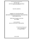 Luận văn Thạc sĩ Quản lý Tài nguyên và Môi trường: Nghiên cứu xây dựng bản đồ phân bố ô nhiễm bụi hỗ trợ quy hoạch đô thị thành phố Hà Nội