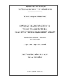 Luận văn Thạc sĩ Kinh tế: Nâng cao chất lượng dịch vụ Thanh toán Quốc tế tại Ngân hàng thương mại cổ phần Sài Gòn
