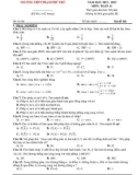 Đề thi học kì 1 môn Toán lớp 11 năm 2022-2023 có đáp án - Trường THPT Phạm Phú Thứ, Quảng Nam