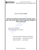 Luận văn: Một số giải pháp nhằm nâng cao khả năng tiêu thụ hàng nông sản của doanh nghiệp tư nhân Tâm Toàn