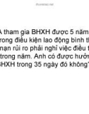 Bài tập tình huống bảo hiểm xã hội