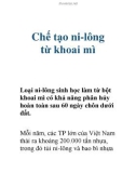 Chế tạo ni-lông từ khoai mì