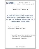 Khóa luận tốt nghiệp: Kế toán bán hàng và xác định kết quả kinh doanh tại chi nhánh Công ty cổ phần Đầu tư Phát triển Công nghệ Viễn thông Truyền hình ACOM