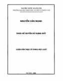 Luận văn Thạc sĩ Luật học: Thừa kế quyền sử dụng đất