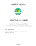 Đề cương tốt nghiệp: Chế biến nước thanh long cô đặc từ nguồn nguyên liệu thanh long bình thuận