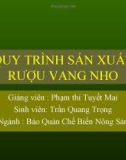 QUY TRÌNH SẢN XUẤT RƯỢU VANG NHO