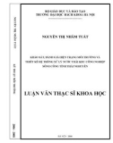 Luận văn Thạc sĩ Khoa học: Khảo sát, đánh giá hiện trạng môi trường và thiết kế hệ thống xử lý nước thải KCN Sông Công tỉnh Thái Nguyên