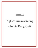 Bài luận: Nghiên cứu marketing cho bia Dung Quất