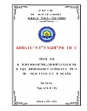 Khóa luận tốt nghiệp Kế toán tài chính: Kế toán doanh thu, chi phí và xác định kết quả kinh doanh tại Công ty Cổ phần Thương mại và Đầu tư Đồng Lâm