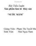 Sản phẩm làm từ thủy sản “NƯỚC MẮM”