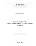 Luận án Tiến sĩ Toán học: Một số nghiên cứu về hệ phương trình g-Navier-Stokes hai chiều